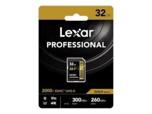 Lexar Professional SDXC 2000Xm32GB Card Only UHSII BL CLass 10 U3 V90